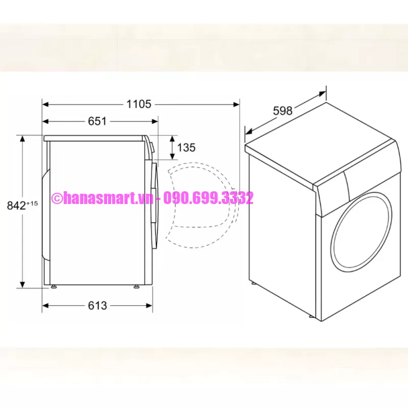 Máy sấy Bosch WQB246CX0 Serie 8 - may say bosch wqb246cx0 serie 86