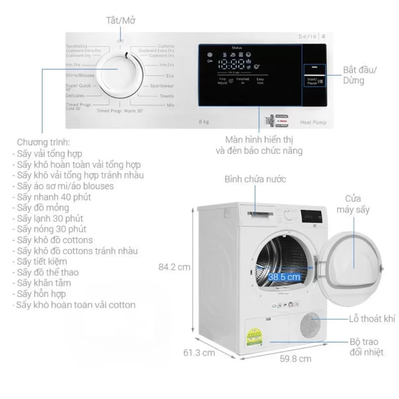 Máy sấy Bosch WTH83028SG 8 kg - may say bosch wth83028sg 8 kg8