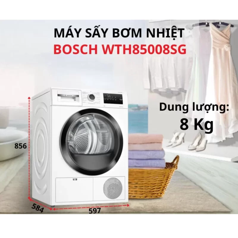 Máy sấy Bosch WTH85008SG 8kg - may say bosch wth85008sg 8kg4