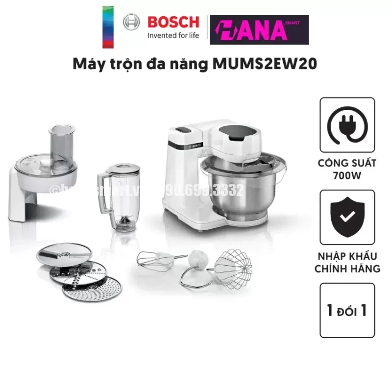 Máy trộn bột đa năng Bosch HMH.MUMS2EW20 - may tron bot da nang bosch hmh mums2ew209