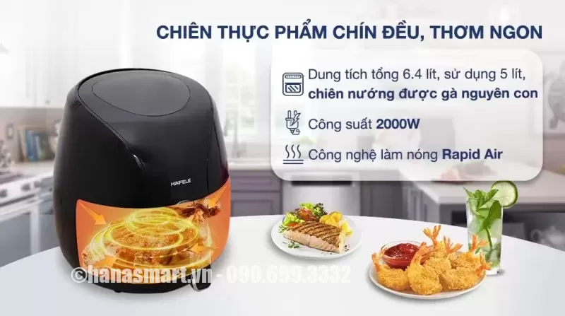 Nồi chiên không dầu Hafele HS-AF601B 535.43.714