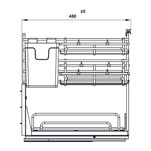 Rổ đa năng Omero Multi Hafele 547.11.002 - rỏ da nang omero multi hafele 547 11 0022