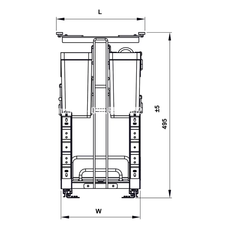 Rổ đa năng Omero Multi Hafele 547.11.002 - rỏ da nang omero multi hafele 547 11 0023