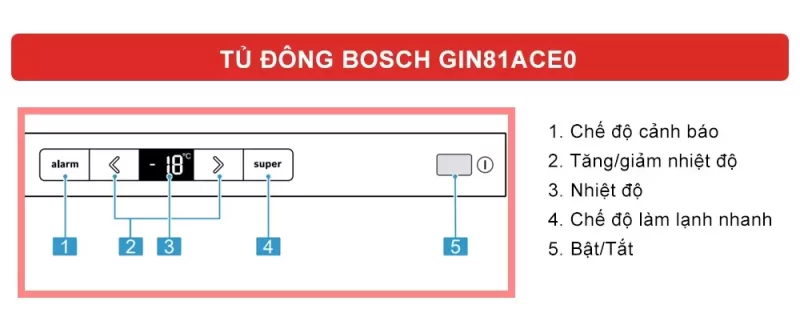 Tủ đông âm tủ BOSCH GIN81ACE0 Serie 6 9 Tủ đông âm tủ BOSCH GIN81ACE0 Serie 6