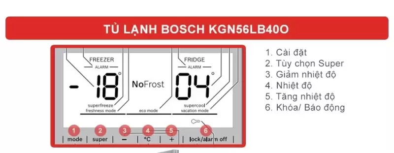 Tủ lạnh Bosch HMH.KGN56LB40O Serie 6