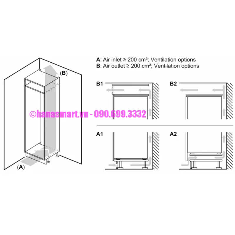 Tủ mát âm tủ Bosch KIR81ADD0 - tu mat am tu bosch kir81add01