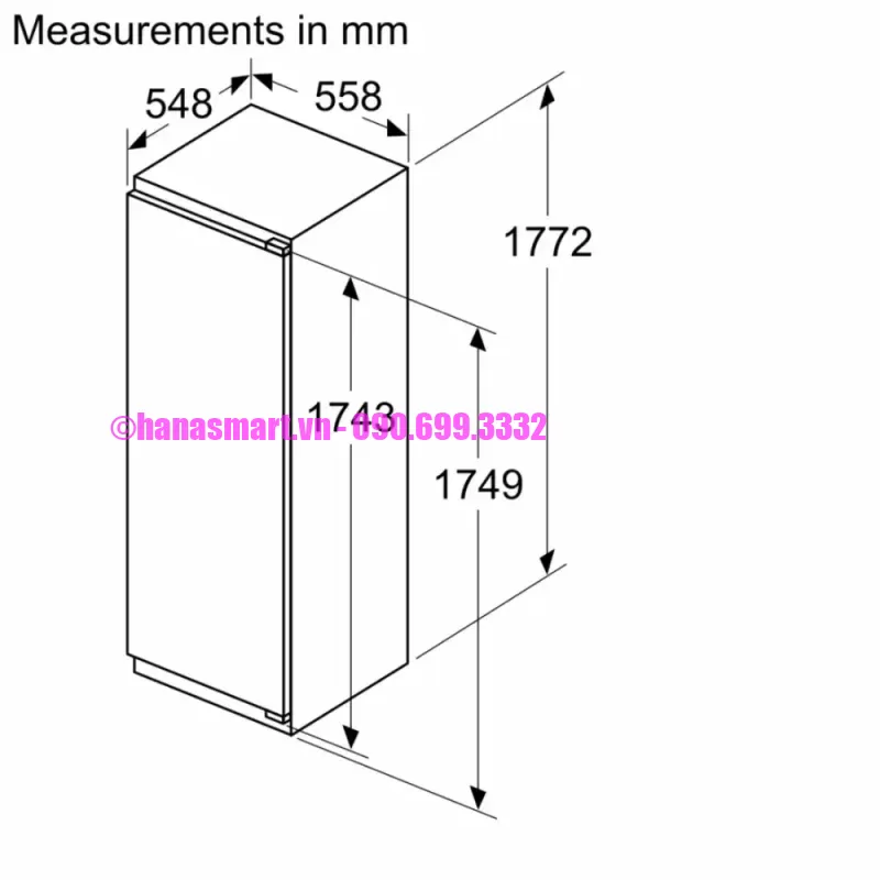 Tủ mát âm tủ Bosch KIR81ADD0 - tu mat am tu bosch kir81add02