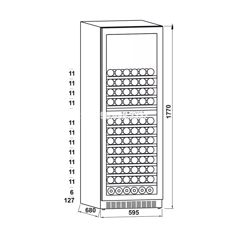 Tủ rượu âm tủ Hafele HW-C415FB 533.17.021 - tu ruou am tu hafele hw c415fb 533 17 0211