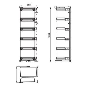 Tủ đồ khô 6 tầng Hafele 548.65.862 - tủ do kho 6 tang hafele 548 65 8623