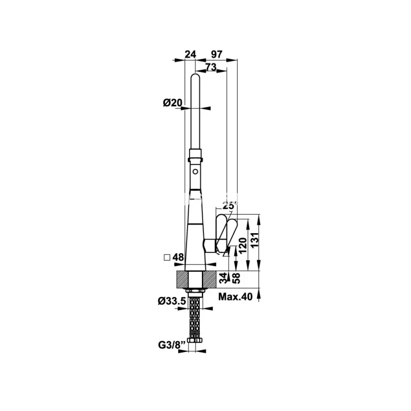 Vòi rửa chén Hafele HT20-CH1F187 570.82.230 - voi rua chen hafele ht20 ch1f187 570 82 2303