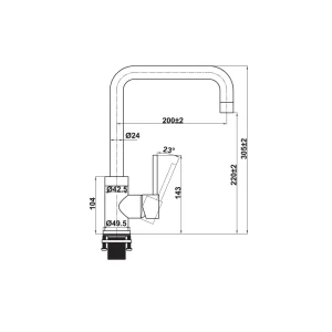 Vòi rửa chén Hafele HT21-CH1F220U 577.55.250 - voi rua chen hafele ht21 ch1f220u 577 55 2504