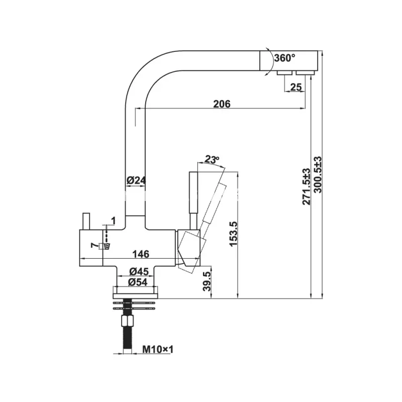 Vòi rửa chén Hafele HT21-CH2F271 577.55.210 - voi rua chen hafele ht21 ch2f271 577 55 2104