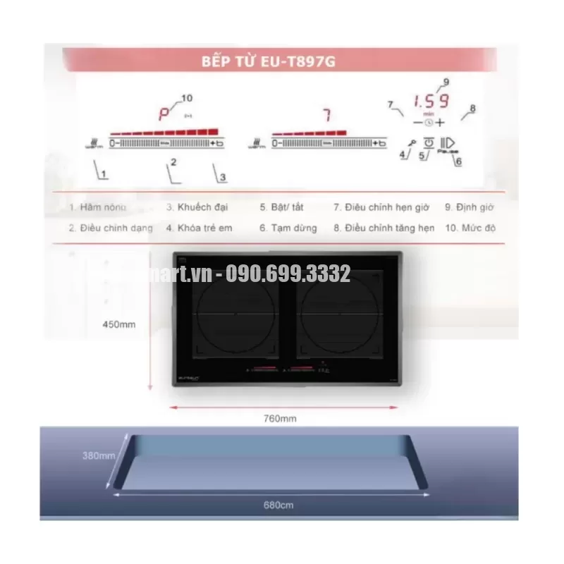 Bếp từ EUROSUN EU-T897G