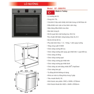 Lò nướng KAFF KF-BI901PU