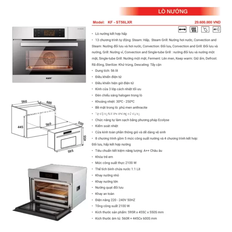 Lò nướng KAFF KF-ST56LXR