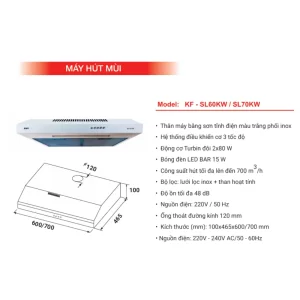 Máy hút mùi KAFF KF-SL60KW