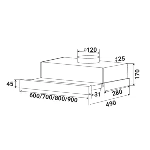 Máy hút mùi KAFF KF-TL1006B