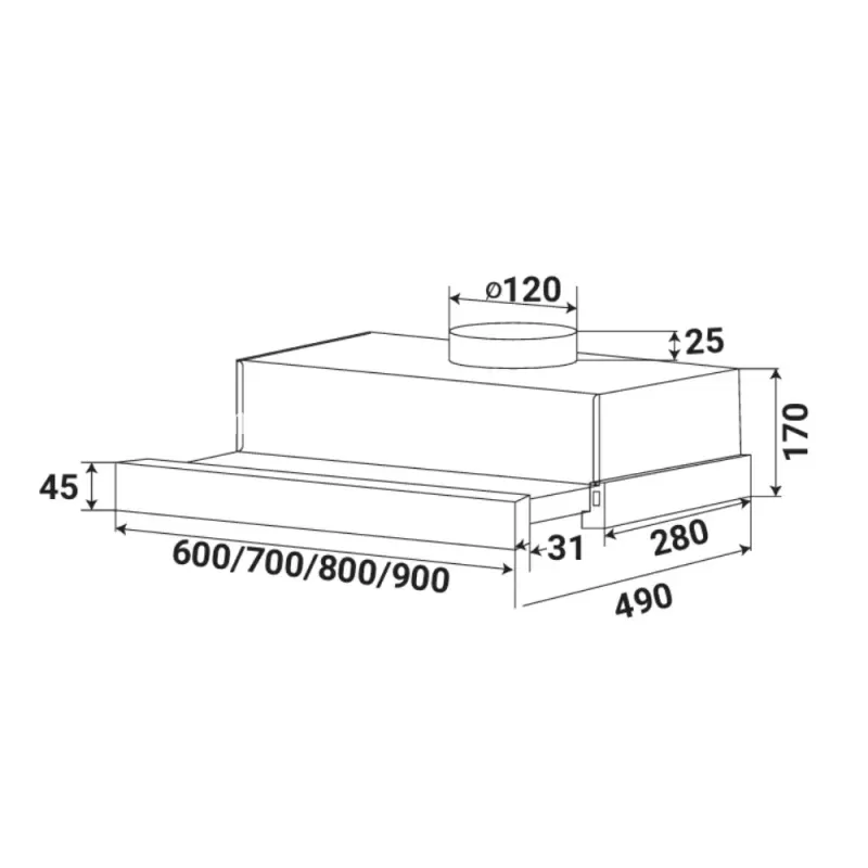 Máy hút mùi KAFF KF-TL1006B