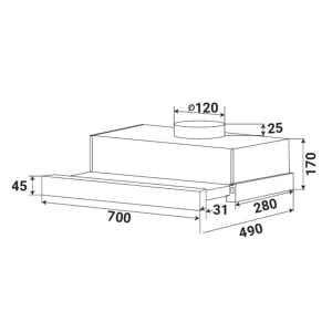 Máy hút mùi KAFF KF-TL1006W