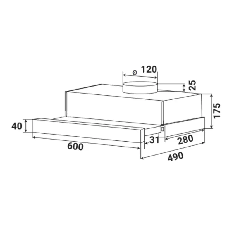 Máy hút mùi KAFF KF-TL1006W