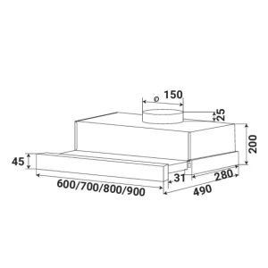 Máy hút mùi KAFF KF-TL600ST