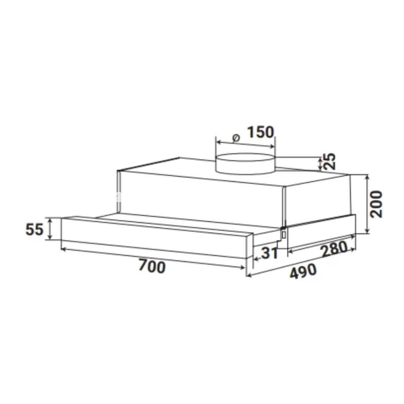 Máy hút mùi KAFF KF-TL7001W