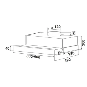 Máy hút mùi KAFF KF-TL800