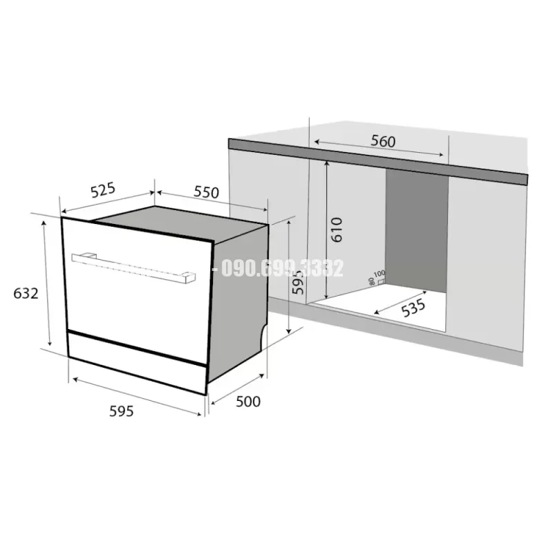 Máy rửa chén KAFF KF-BISMS8 Plus