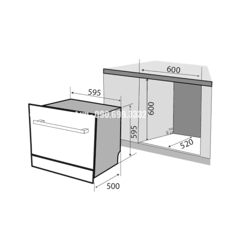 Máy rửa chén KAFF KF-BIV810S