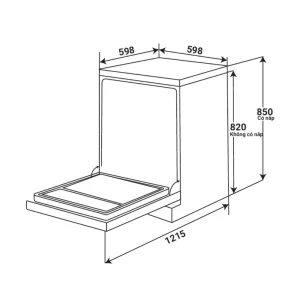 Máy rửa chén KAFF KF-D65ERIS