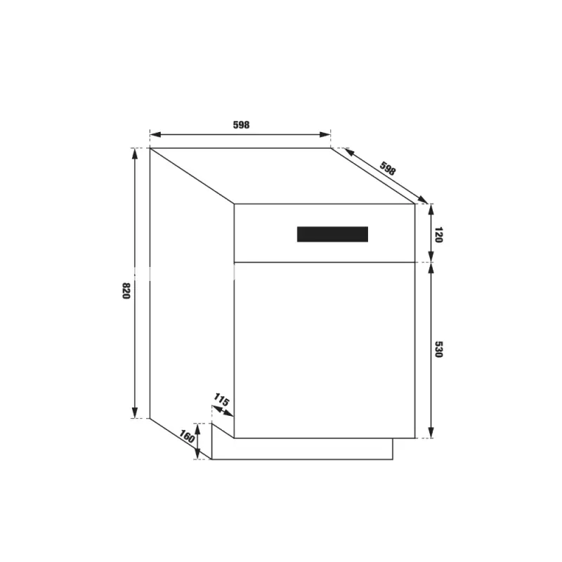 Máy rửa chén KAFF KF-GARDE820 SEMI - May rua chen KAFF KF GARDE820 SEMI 3