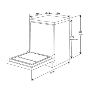 Máy rửa chén KAFF KF-SBL775W New Plus