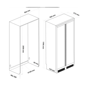 Tủ lạnh KAFF KF-BI555W LUXURY