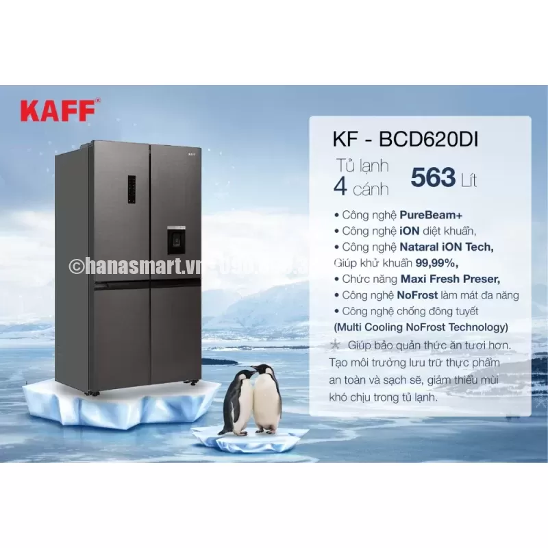 Tủ lạnh side by side KAFF KF-BCD620DI