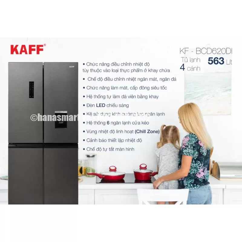 Tủ lạnh side by side KAFF KF-BCD620DI