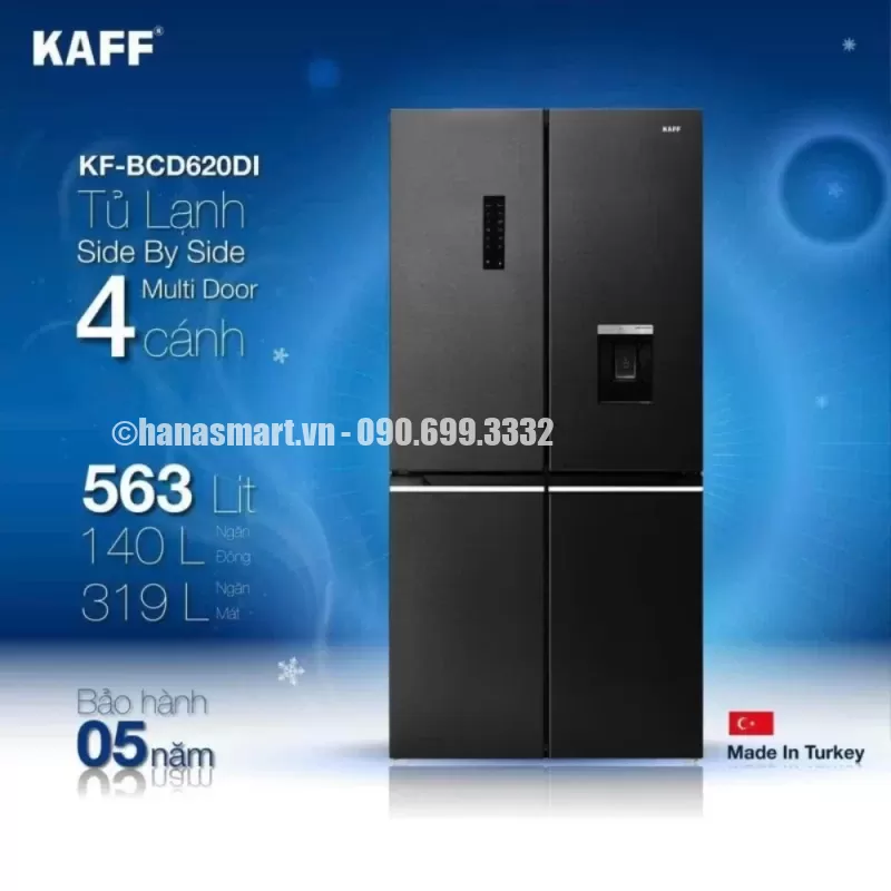 Tủ lạnh side by side KAFF KF-BCD620DI