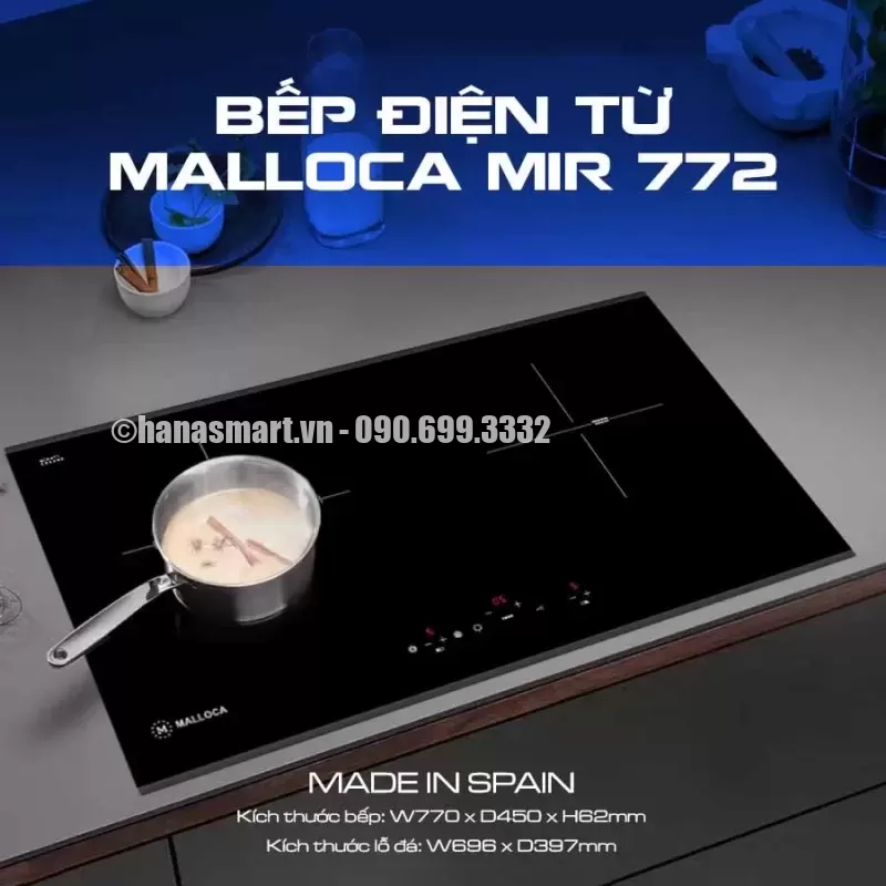 Bếp điện từ đôi Malloca MIR 772 - bep dien tu doi malloca mir 772 1