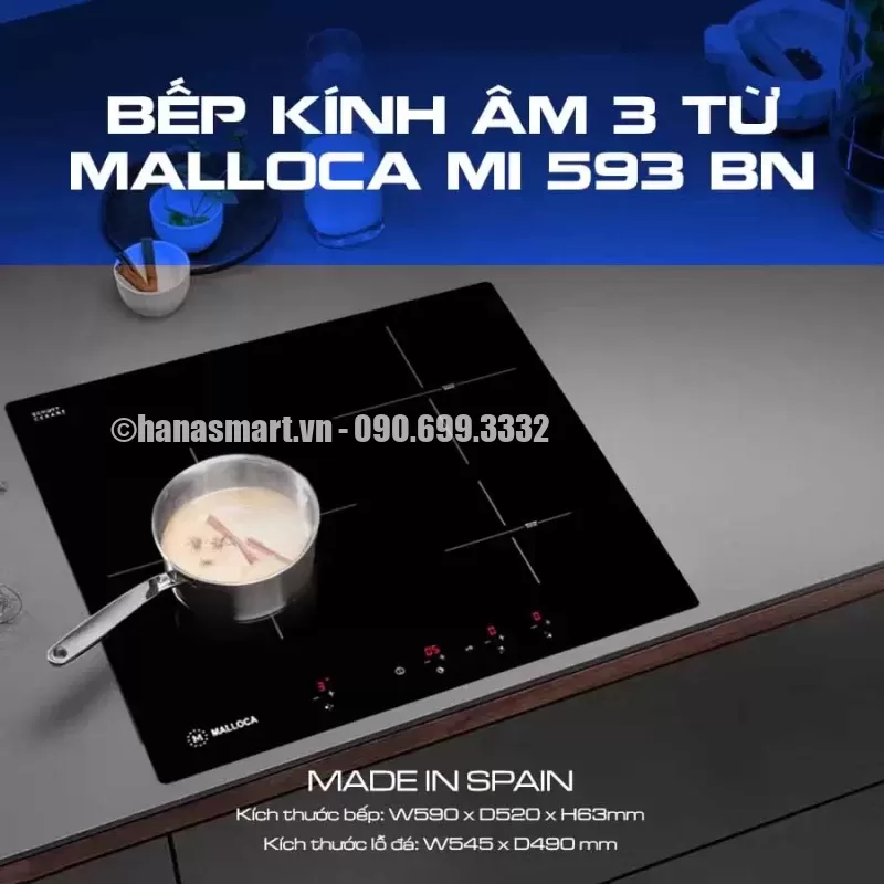 Bếp điện từ Malloca MI 593 BN - bep dien tu malloca mi 593 bn