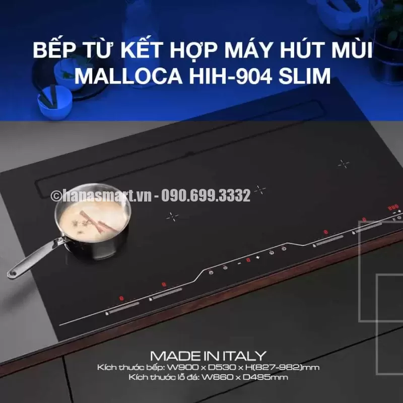 Bếp từ kết hợp hút mùi Malloca HIH-904 SLIM - bep tu ket hop hut mui malloca hih 904 slim 2