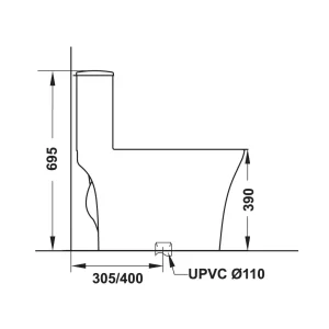 Bồn cầu một khối Sapporo Hafele 588.79.406 - bon cau mot khoi sapporo hafele 588 79 4062