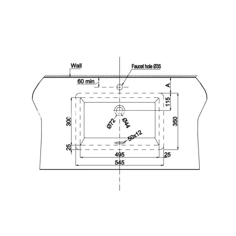 Chậu lavabo âm bàn Hafele 588.79.014 Sapporo 545 - chau lavabo am ban hafele 588 79 014 sapporo 5452