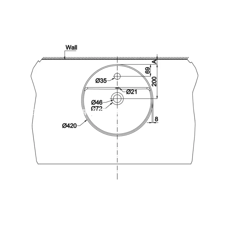 Chậu lavabo đặt bàn Hafele 588.79.031 Sapporo 420 - chau lavabo dat ban hafele 588 79 031 sapporo 4202