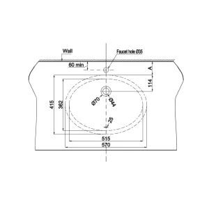 Chậu sứ lavabo âm bàn Hafele 588.79.015 Sapporo 570 - chau su lavabo am ban hafele 588 79 015 sapporo 5702