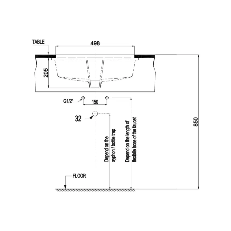 Chậu sứ lavabo âm bàn Hafele 588.79.015 Sapporo 570 - chau su lavabo am ban hafele 588 79 015 sapporo 5704