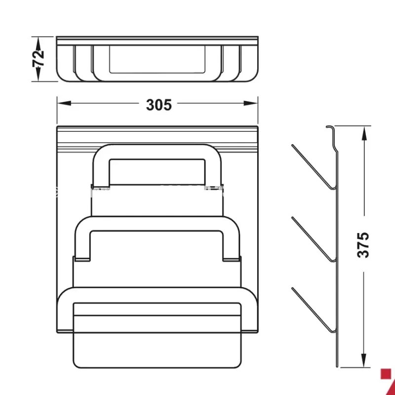 Kệ treo nắp đậy Hafele 523.00.350 - ke treo nap day hafele 523 00 3502