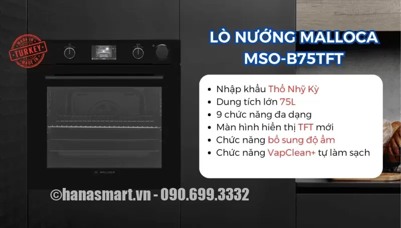 Lò nướng đa năng Malloca MSO-B75TFT