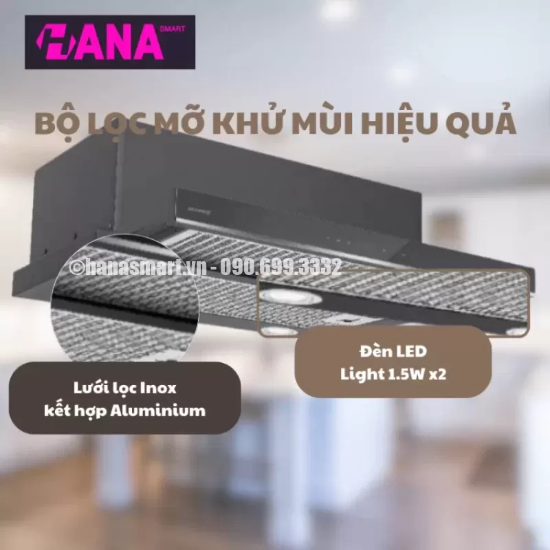 Máy hút mùi âm tủ GrandX GX H70F58G - may hut mui am tu grandx gx h70f58g 4