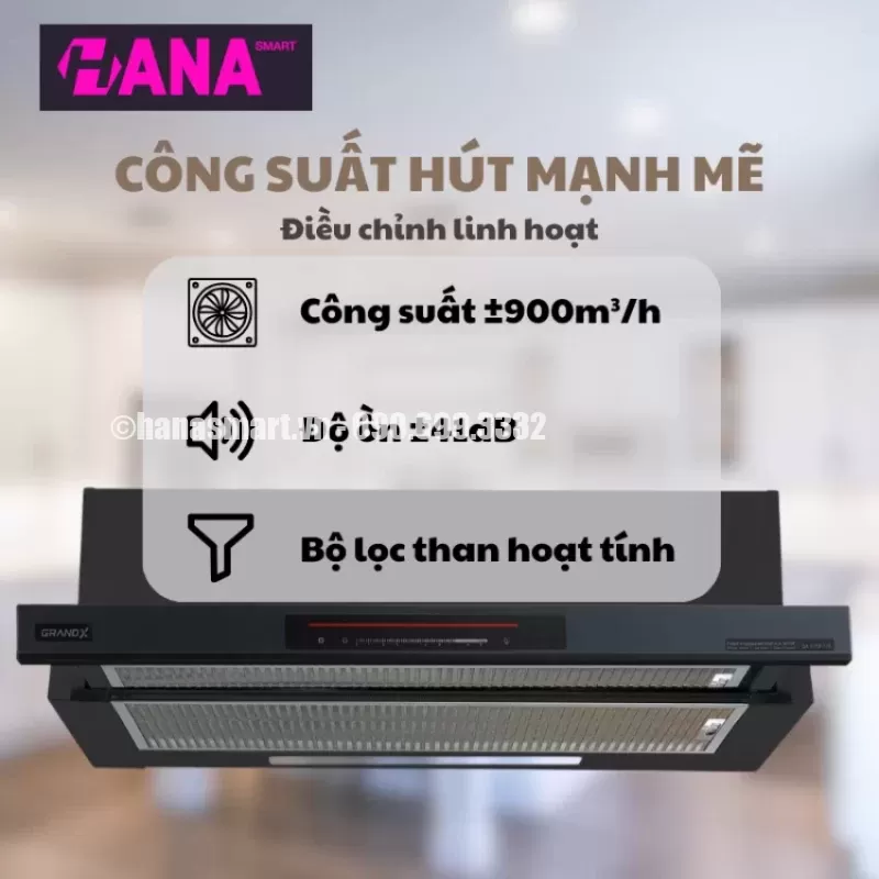 Máy hút mùi âm tủ GrandX GX H70F72B - may hut mui am tu grandx gx h70f72b 5