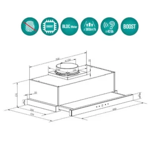 Máy hút mùi âm tủ GrandX GX H70F72B - may hut mui am tu grandx gx h70f72b8