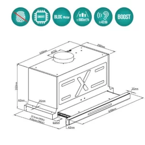 Máy hút mùi âm tủ GrandX GX H70F75B - may hut mui am tu grandx gx h70f75b11